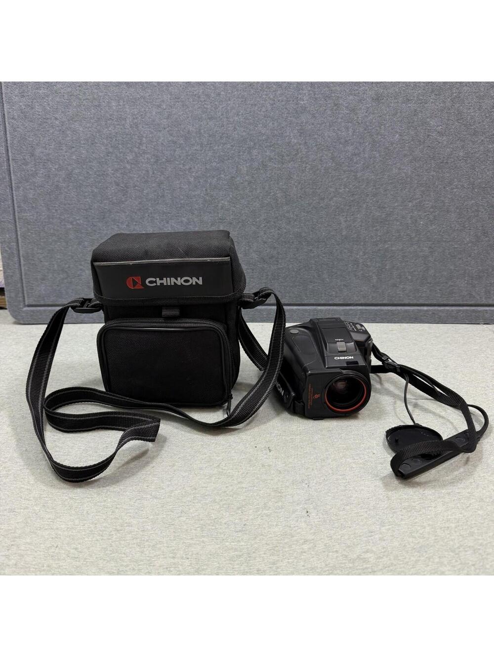 Chinon Genesis 35mm Camera Zoom Macro Point Shoot Black w‎ Case Vintage